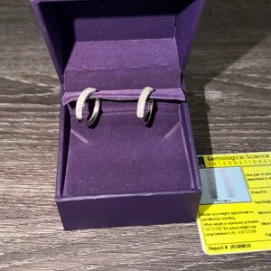 Zales Sparkling Silver Hoop Earrings